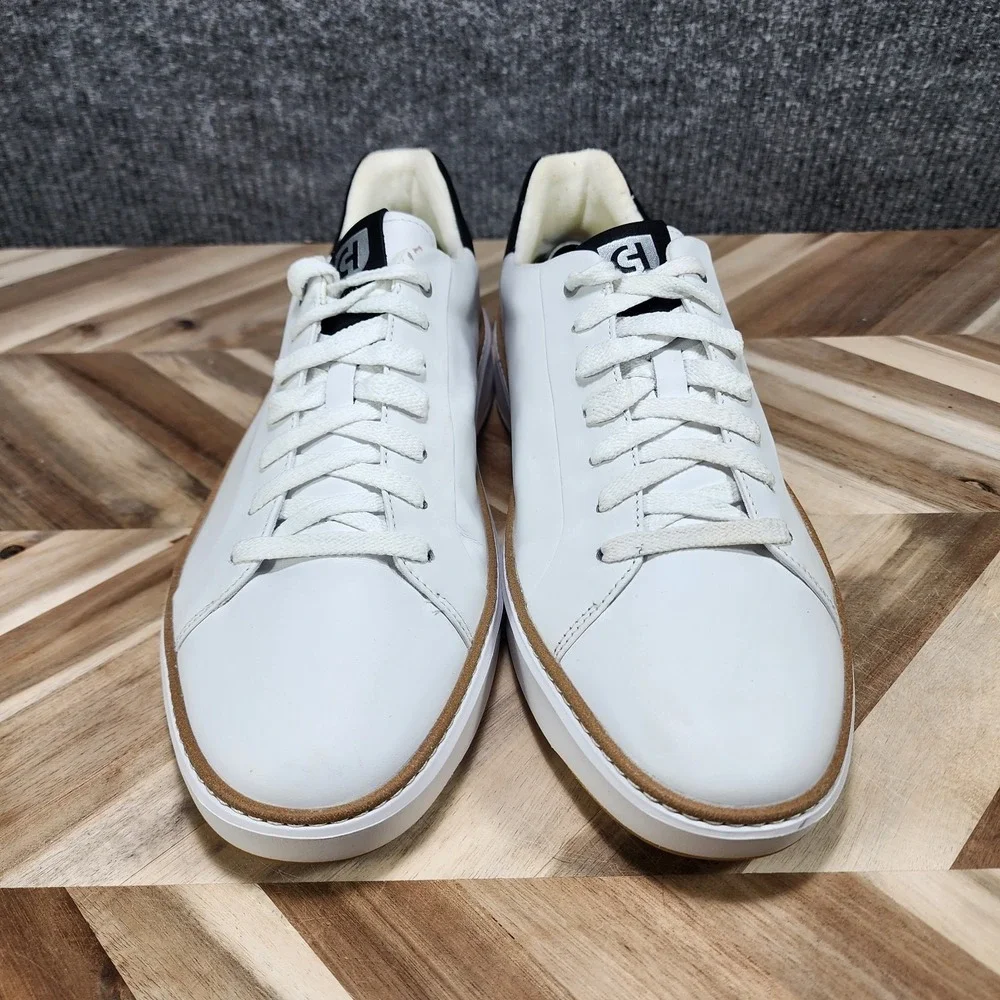 Cole Haan GrandPro Topspin Mens 11.5  WhiteLeather Sneakers Shoes C34226